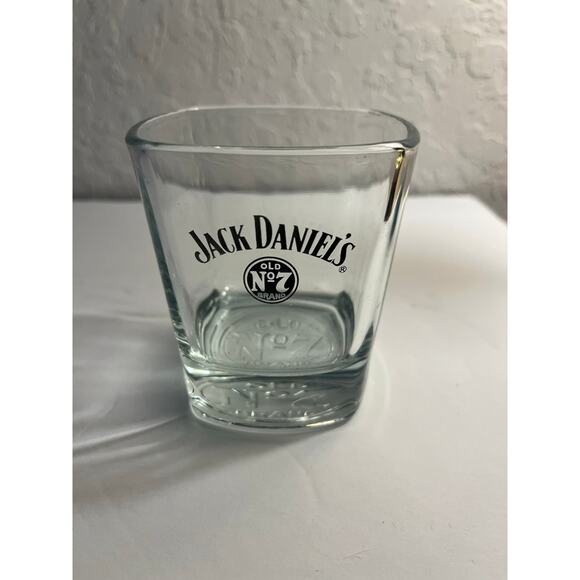 Jack Daniels Old No 7 Brand Lowball Whiskey Rocks Square Glass Weighted Tumbler - Picture 5 of 8